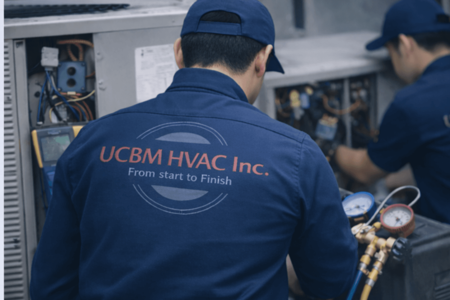 UCBM HVAC team members at work